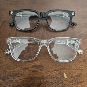 Chrome Hearts Glasses In Black And Clear.